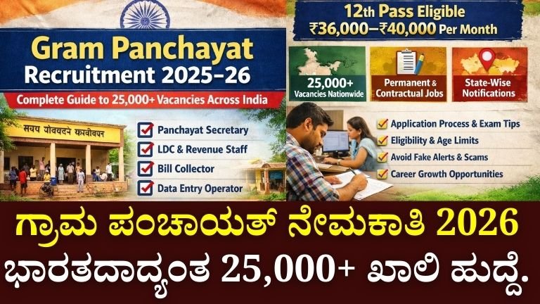 ಗ್ರಾಮ ಪಂಚಾಯತ್ ನೇಮಕಾತಿ 2025–26